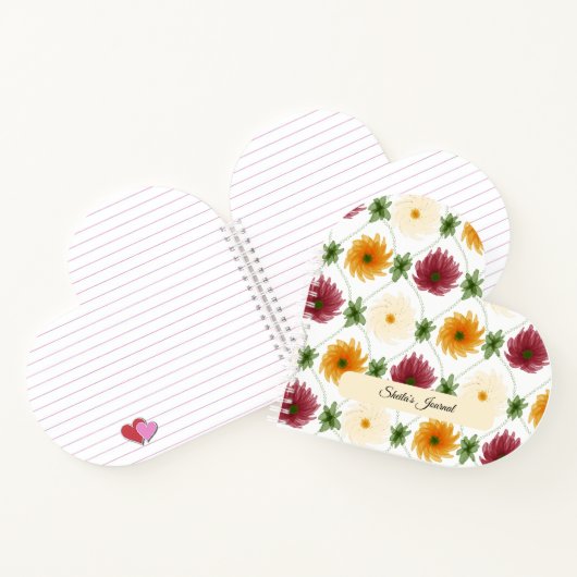 Diamond Lattice Pattern Multicoloured ノートブック (内部)