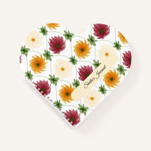 Diamond Lattice Pattern Multicoloured ノートブック (正面)