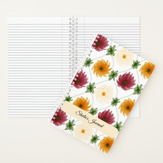 Diamond Lattice Pattern Multicoloured ノートブック (内側)