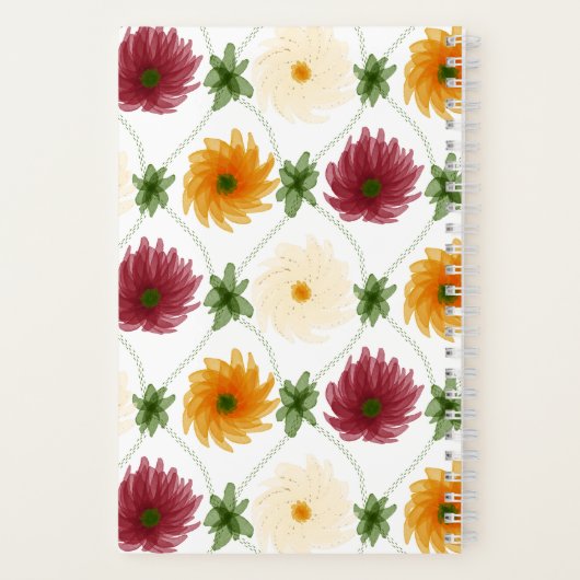 Diamond Lattice Pattern Multicoloured ノートブック (裏面)