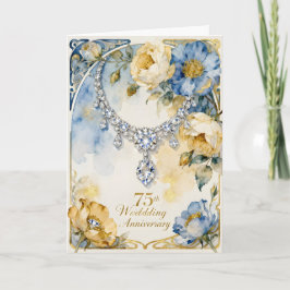 Diamond Necklace 75th Wedding Anniversary カード