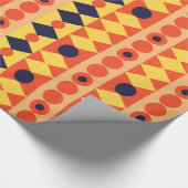 Diamond Orange Circle Shapes Gift Wrapping Paper ラッピングペーパー (角)