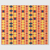 Diamond Orange Circle Shapes Gift Wrapping Paper ラッピングペーパー (フラット)