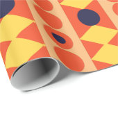 Diamond Orange Circle Shapes Gift Wrapping Paper ラッピングペーパー (ロールコーナー)