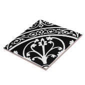 Diamond Oriented Large Print Abstract Black タイル (側面)