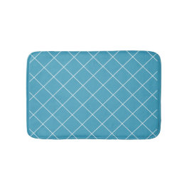 Diamond Pattern Aqua バスマット