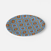 Diamond Pattern Blue Red Yellow Green  ペーパープレート (アングル)