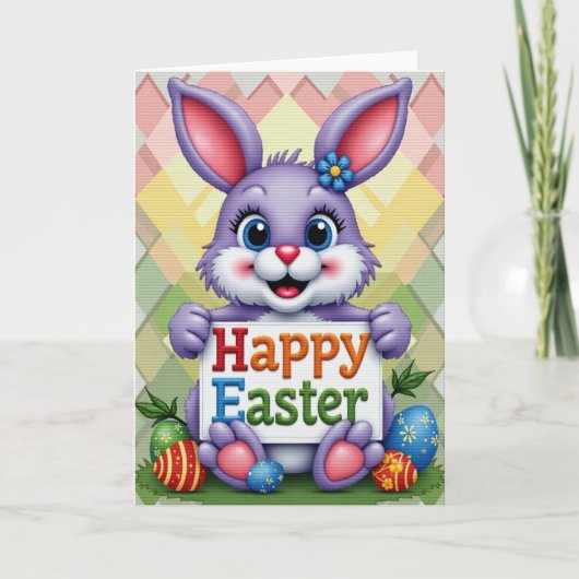 Diamond Pattern Easter Card カード (正面)