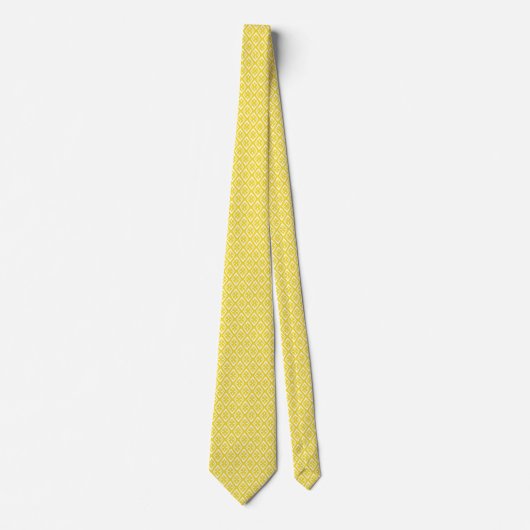 Diamond pattern - mustard gold and white ネクタイ (正面)