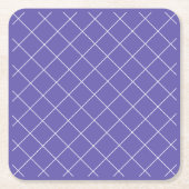 Diamond Pattern purple スクエアペーパーコースター (正面)