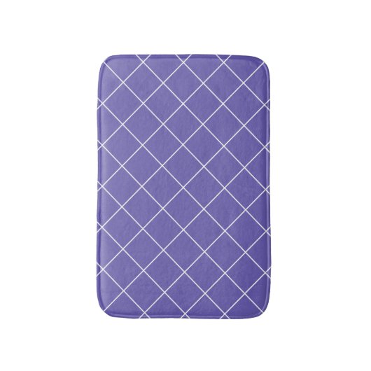 Diamond Pattern purple バスマット (正面縦)