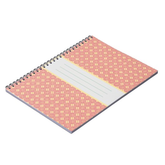 Diamond Pattern Rosé ノートブック (左側)