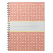 Diamond Pattern Rosé ノートブック (正面)