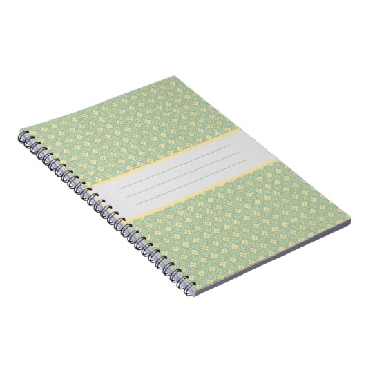 Diamond Pattern Teal ノートブック (右側)