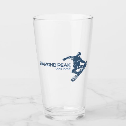 Diamond Peak Lake Tahoe Snowboarder タンブラーグラス (正面)