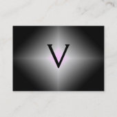 DIAMOND REFLECTIONS，白黒ピンクきらきら光る 名刺 (裏面)