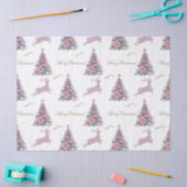 Diamond Reindeer Pink Pastel Christmas 薄葉紙 (クラフト)