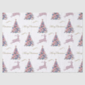 Diamond Reindeer Pink Pastel Christmas 薄葉紙 (正面)