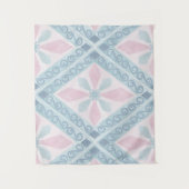 diamond shaped blue pattern タペストリー (正面)