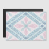 diamond shaped blue pattern マグネット招待状 (正面/裏面)