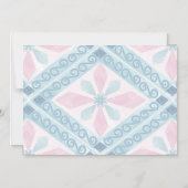 diamond shaped blue pattern マグネット招待状 (正面)