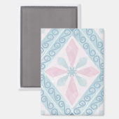 diamond shaped blue pattern マグネット (正面/裏面)