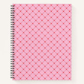 Diamond Shaped Red Heart & Line Art ノートブック (正面)