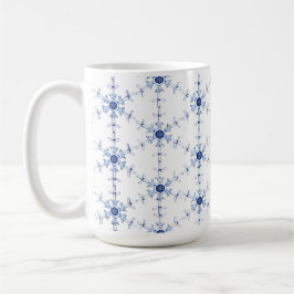 Diamond Snowflake Pattern コーヒーマグカップ