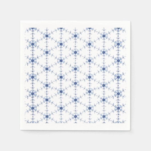 Diamond Snowflake Pattern スタンダードカクテルナプキン (正面)