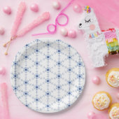 Diamond Snowflake Pattern ペーパープレート (パーティー)