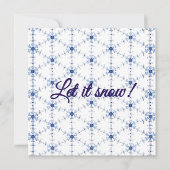 Diamond Snowflake Pattern Postcard シーズンカード (正面)