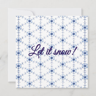 Diamond Snowflake Pattern Postcard シーズンカード