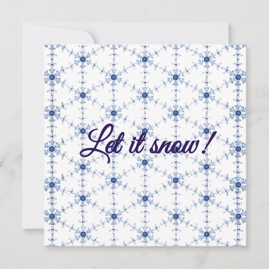 Diamond Snowflake Pattern Postcard シーズンカード (正面)