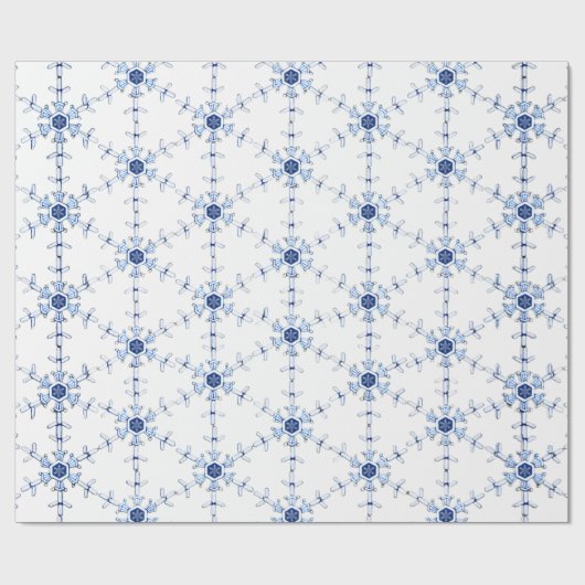 Diamond Snowflake Pattern Wrapping Paper ラッピングペーパー (フラット)