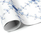 Diamond Snowflake Pattern Wrapping Paper ラッピングペーパー (ロールコーナー)