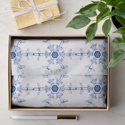 Diamond Snowflake Pattern Wrapping Paper 薄葉紙 (ギフト)