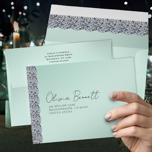 Diamond Texture Text 70th Wedding Anniversary  招待状