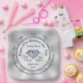 Diamond themed, 85th Birthday Plates, Personalized ペーパープレート (パーティー)