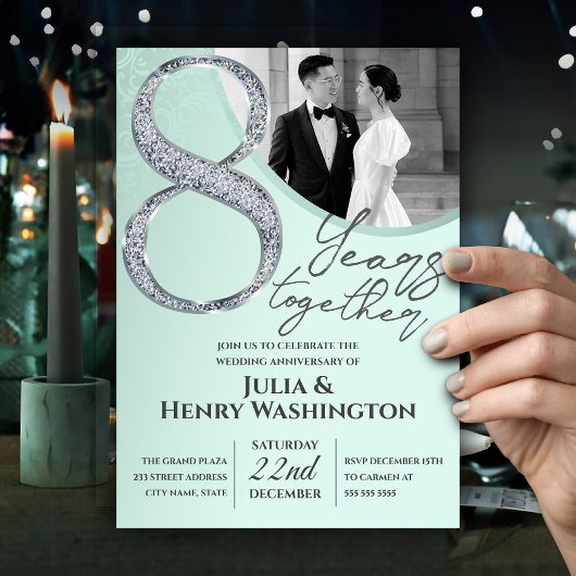 Diamond Typography Wedding Anniversary  招待状