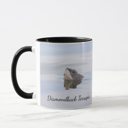 Diamondback Terrapin Face Mug マグカップ (左)