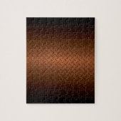 Diamondplate Look Pattern Black to Copper Fade ジグソーパズル (縦)