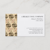 Diamondsヴィンテージ王のトランプのコラージュ 名刺 (裏面)