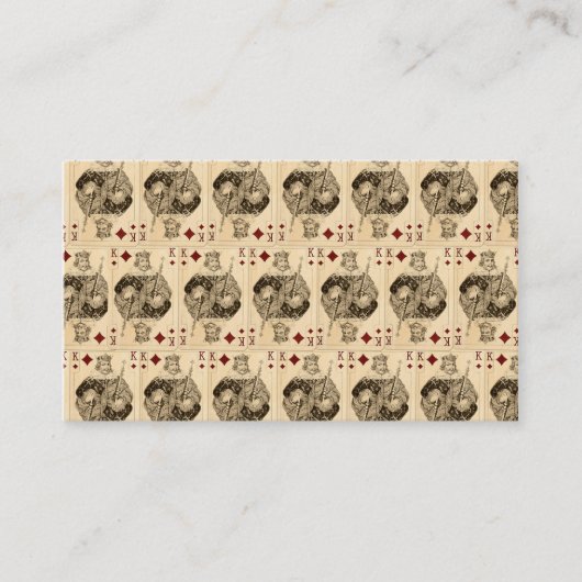 Diamondsヴィンテージ王のトランプのコラージュ 名刺 (正面)