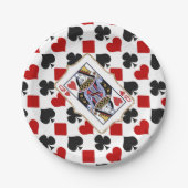 Diamonds and Hearts Queen Party ペーパープレート (正面)