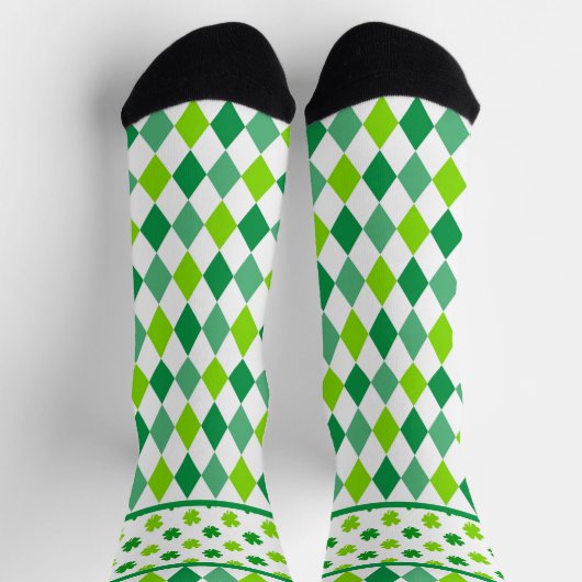 Diamonds And Shamrocks All-Over-Print Socks ソックス (上部)