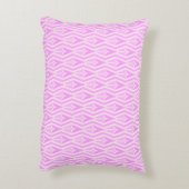 Diamonds & Arrows Pink and White Accent Pillow  アクセントクッション (裏面(縦))