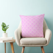 Diamonds & Arrows Pink and White Throw Pillow  クッション (椅子)