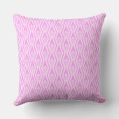 Diamonds & Arrows Pink and White Throw Pillow  クッション (裏面)