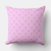 Diamonds & Arrows Pink and White Throw Pillow  クッション (正面)