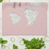 Diamonds & Champagne Quote – Dear Life Edition キッチンタオル (折り畳み)